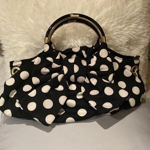 LuLu Guinness Polka Dot Hand Bag Purse